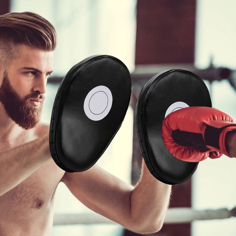 2Pcs Leather Curved Boxing MITs